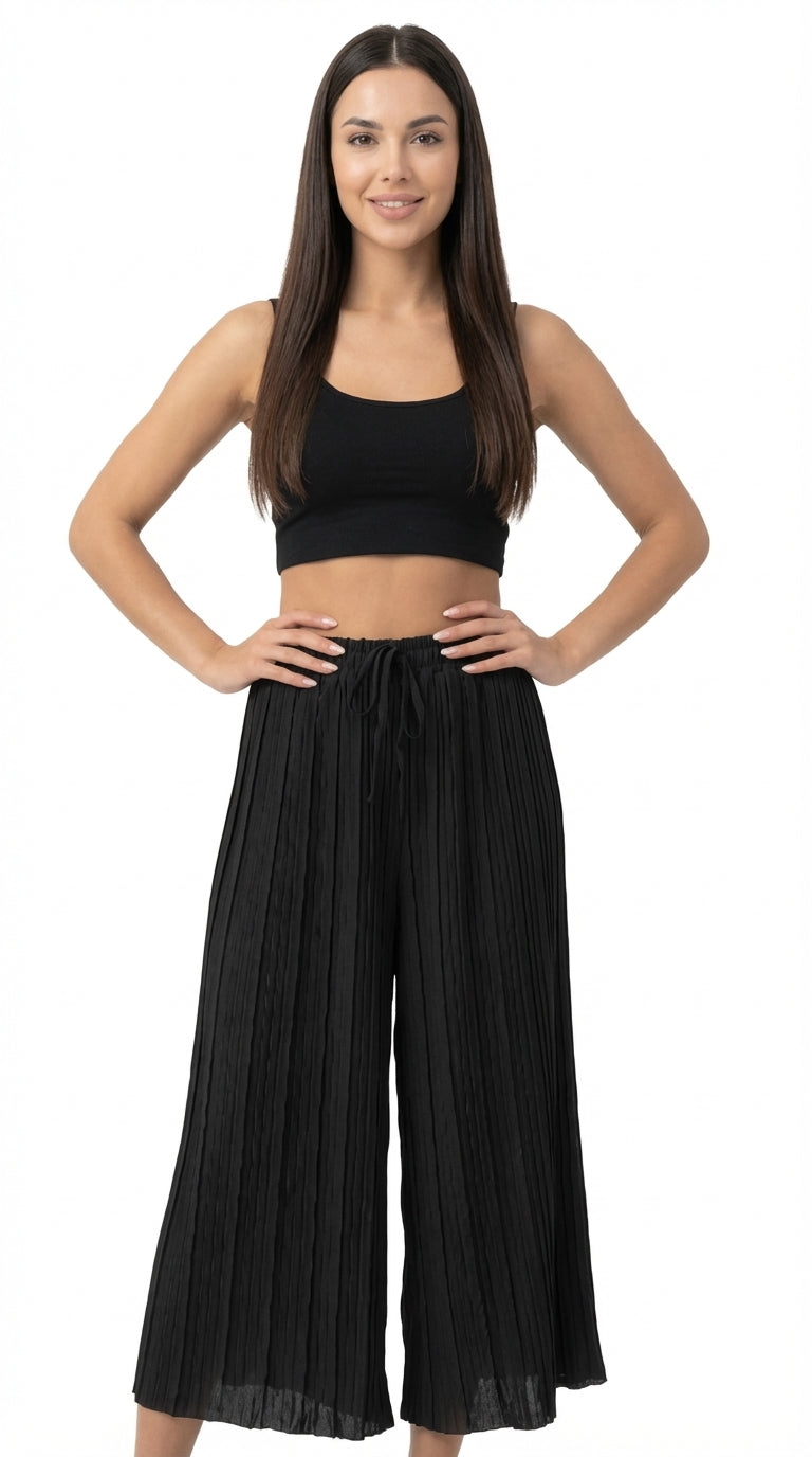 Pantalón plisado noir