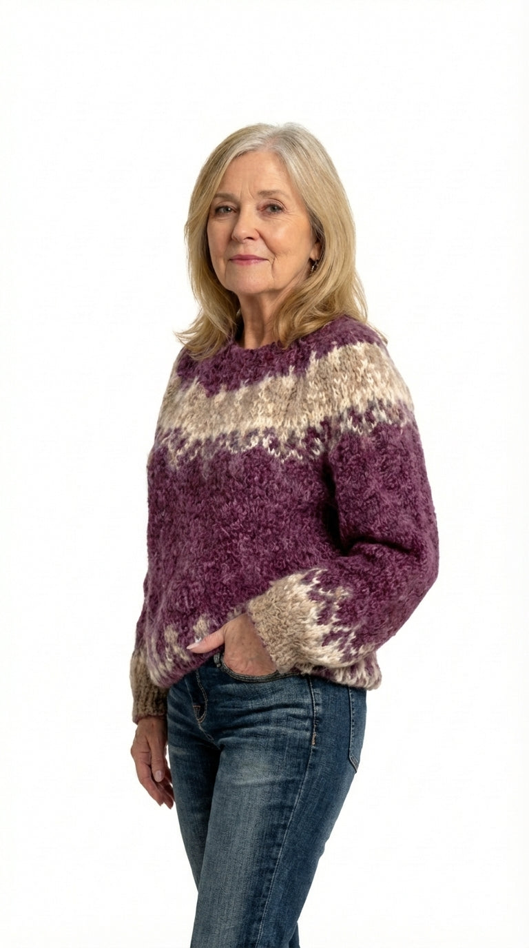 ÁNGELA™ | SUÉTER VINTAGE DE PUNTO ISLANDÉS