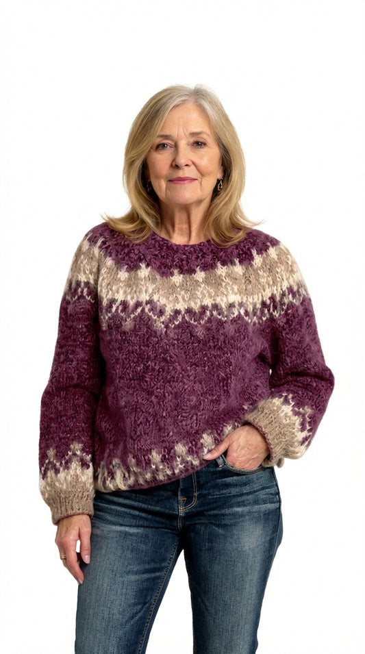 ÁNGELA™ | SUÉTER VINTAGE DE PUNTO ISLANDÉS