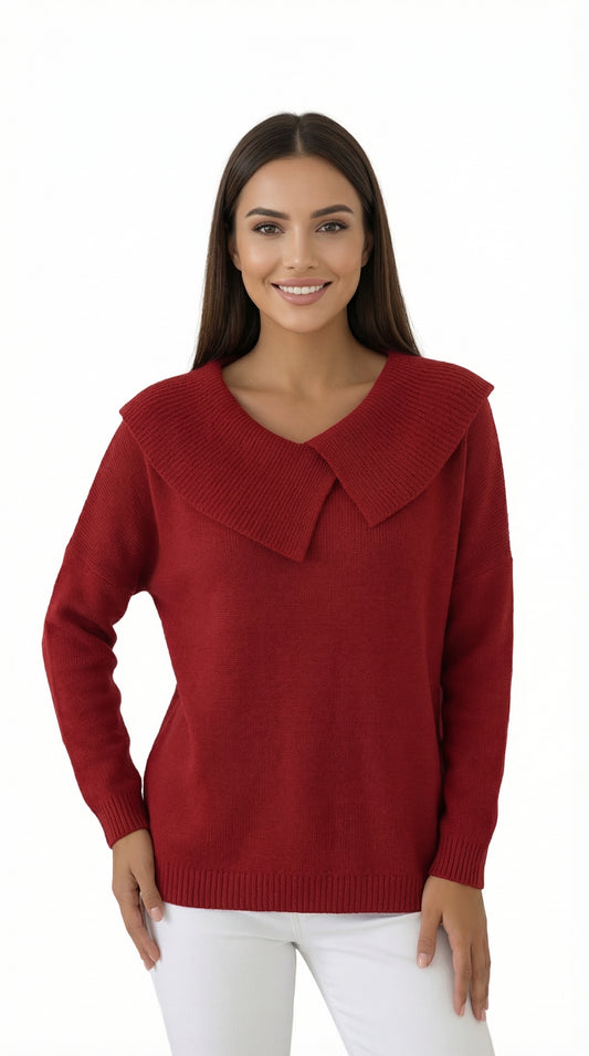 LUCIA™ | JERSEY DE LANA CON CUELLO SUAVE