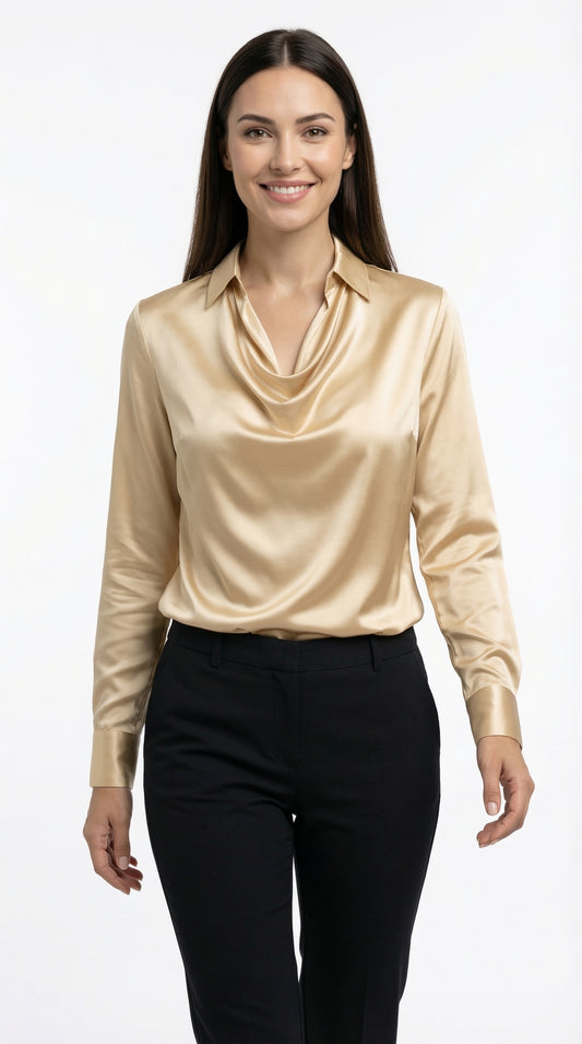FIONA™ | BLUSA ELEGANTE DE SATÉN PREMIUM