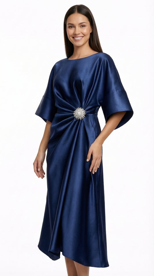 LUZ™ | VESTIDO LARGO DE SATÉN PREMIUM