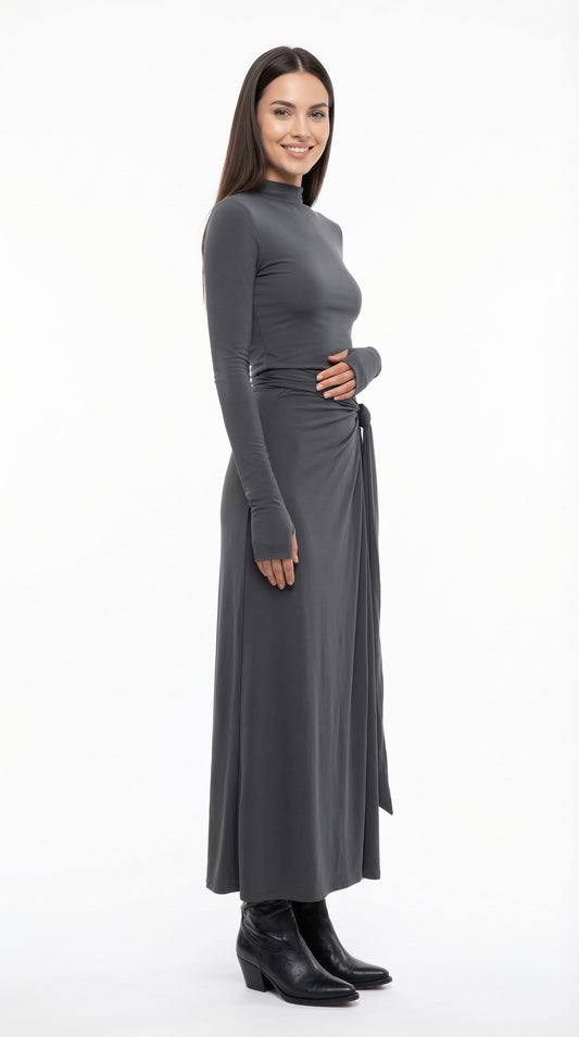 PAULA™ | VESTIDO MAXI EXQUISITO CON NUDO ENVOLVENTE