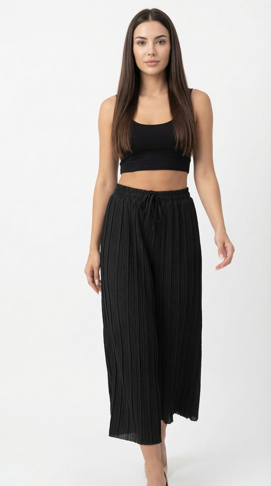 Pantalón plisado noir