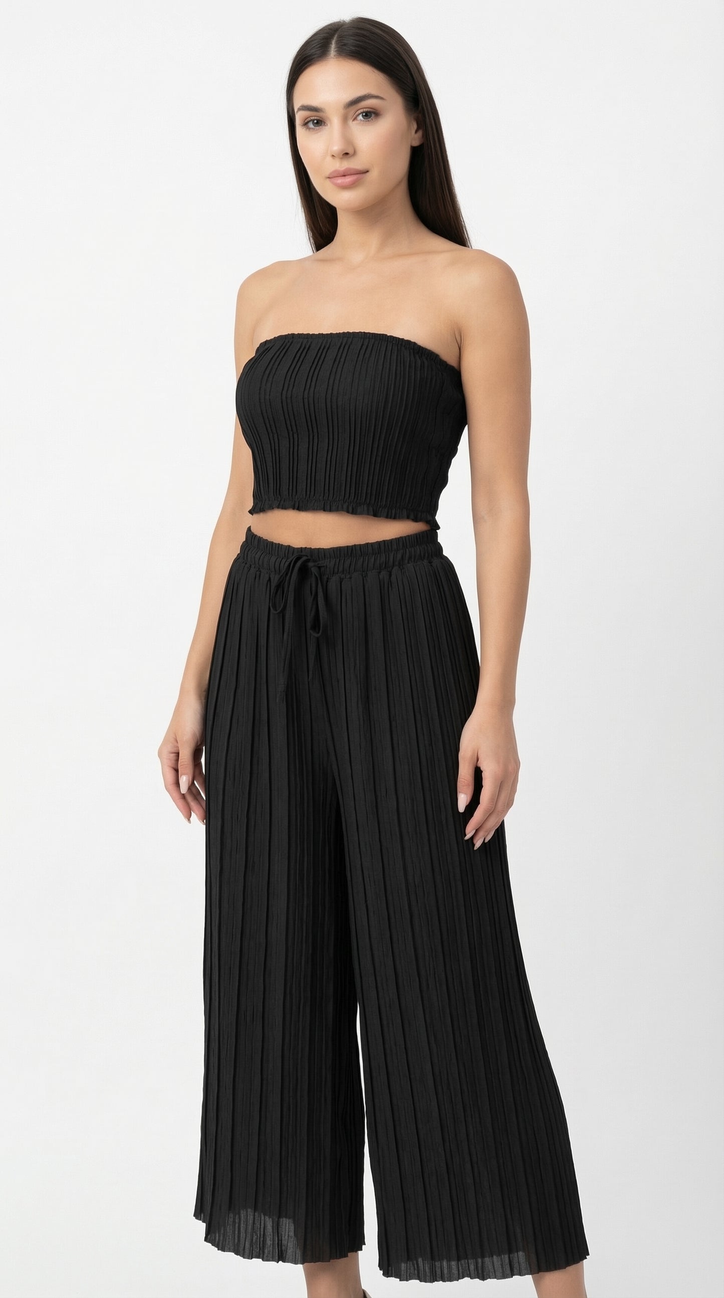 Pantalón plisado noir