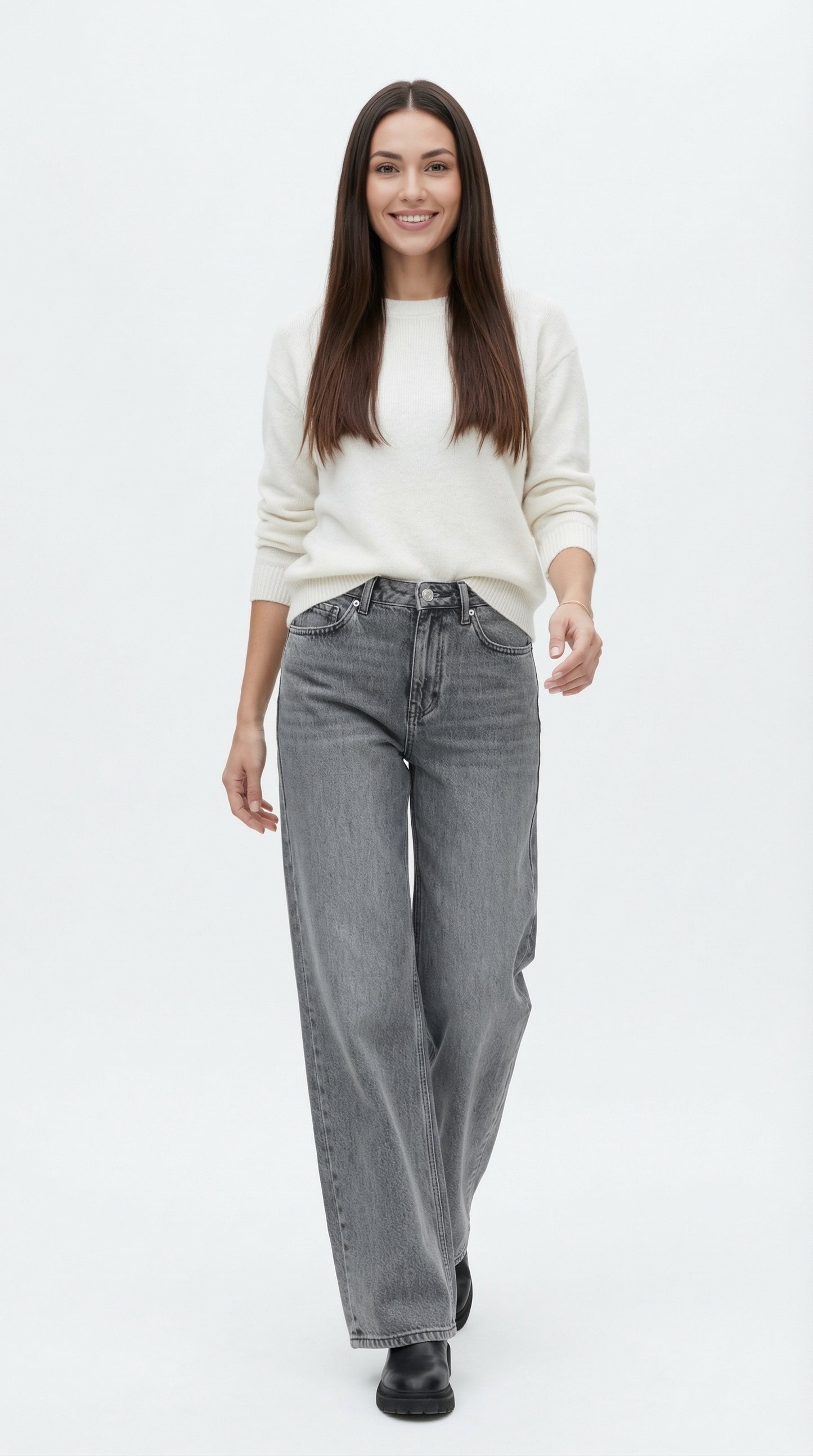 Pantalón Denim Wide