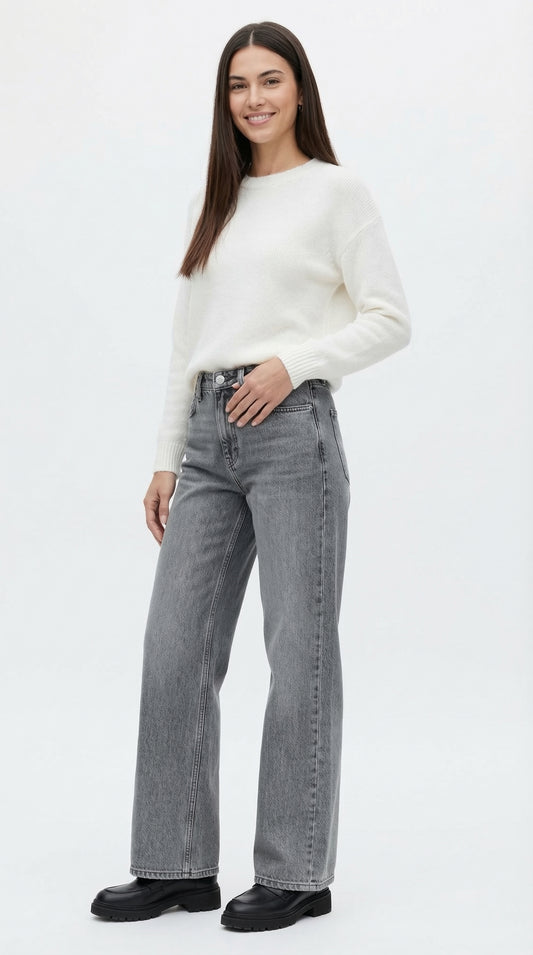 Pantalón Denim Wide