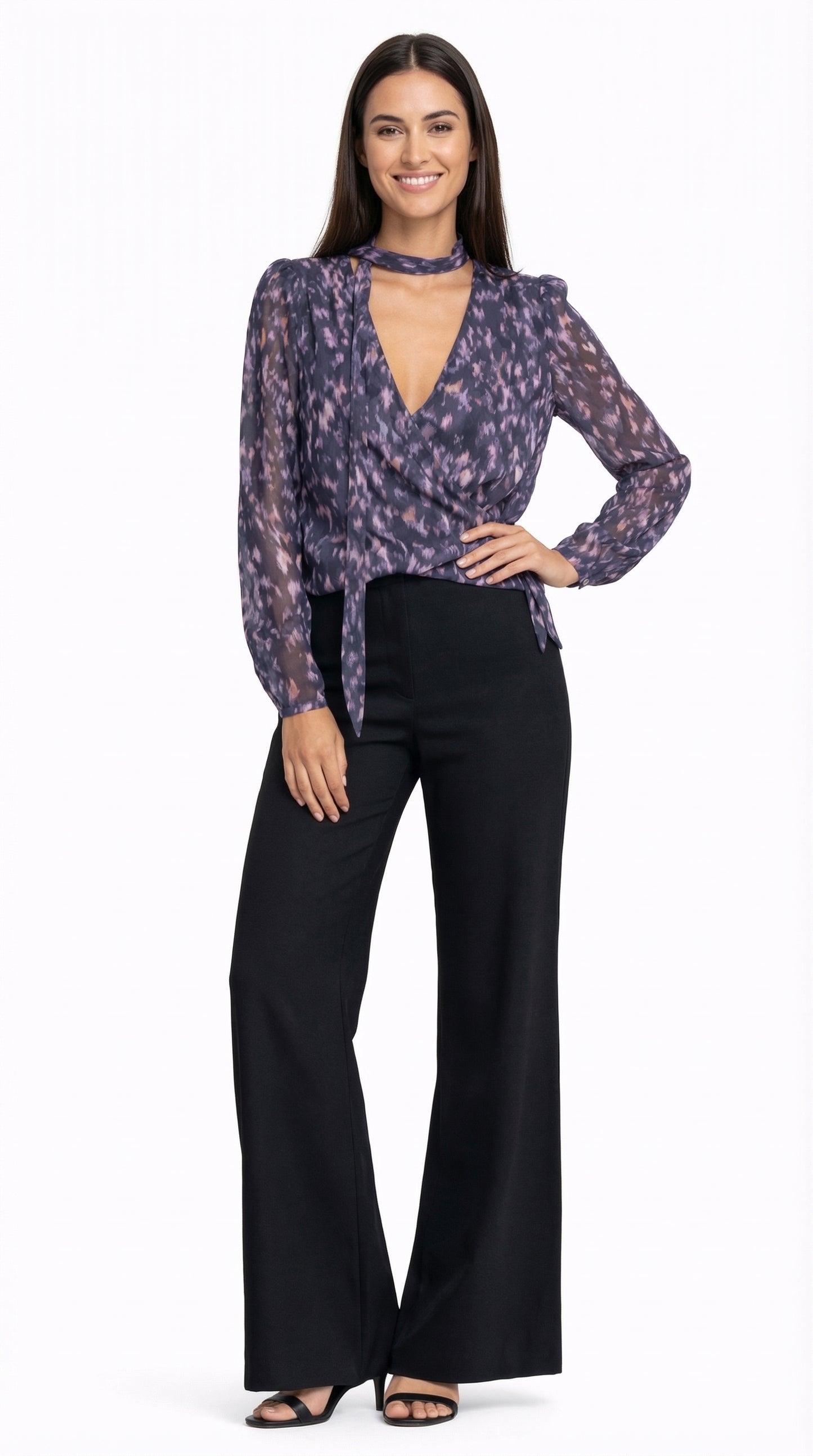 Blusa Cruzada Gasa Estampada