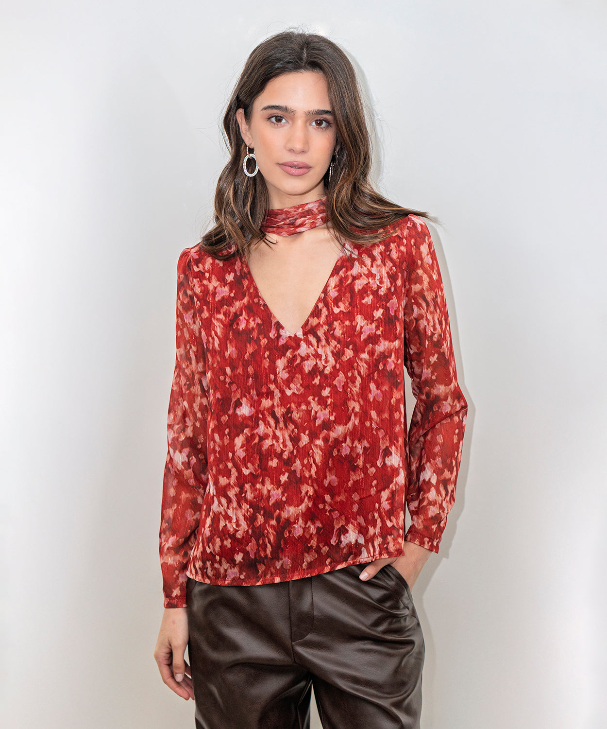 Blusa Cruzada Gasa Estampada