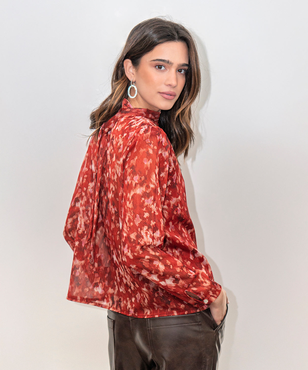 Blusa Cruzada Gasa Estampada