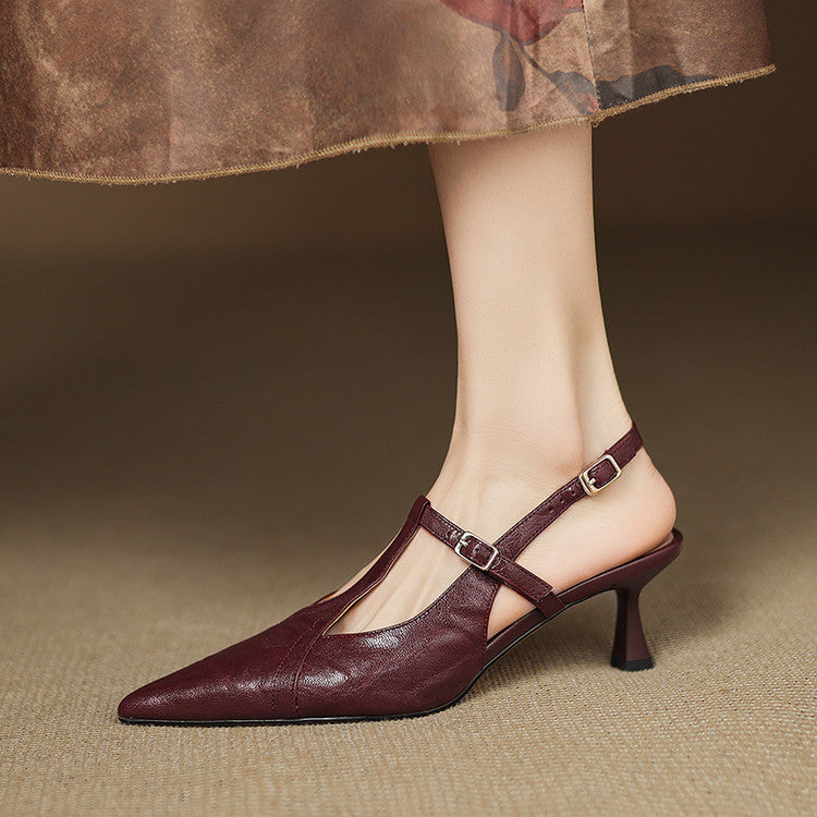 Adela / Tacones Cut-Out Burdeosᵛᶜ