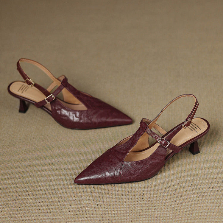 Adela / Tacones Cut-Out Burdeosᵛᶜ