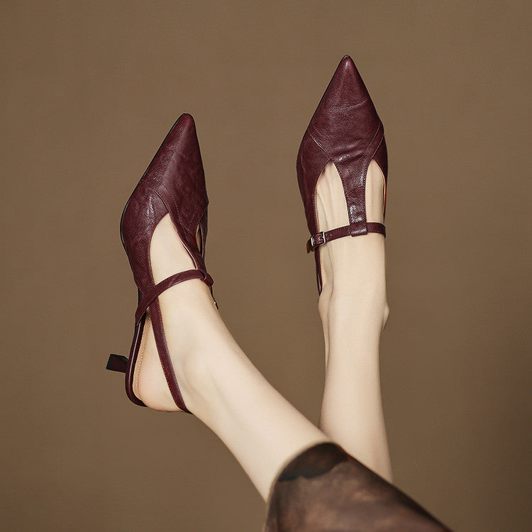 Adela / Tacones Cut-Out Burdeosᵛᶜ