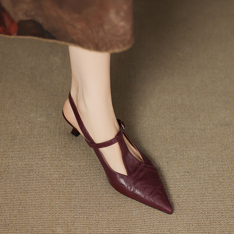 Adela / Tacones Cut-Out Burdeosᵛᶜ