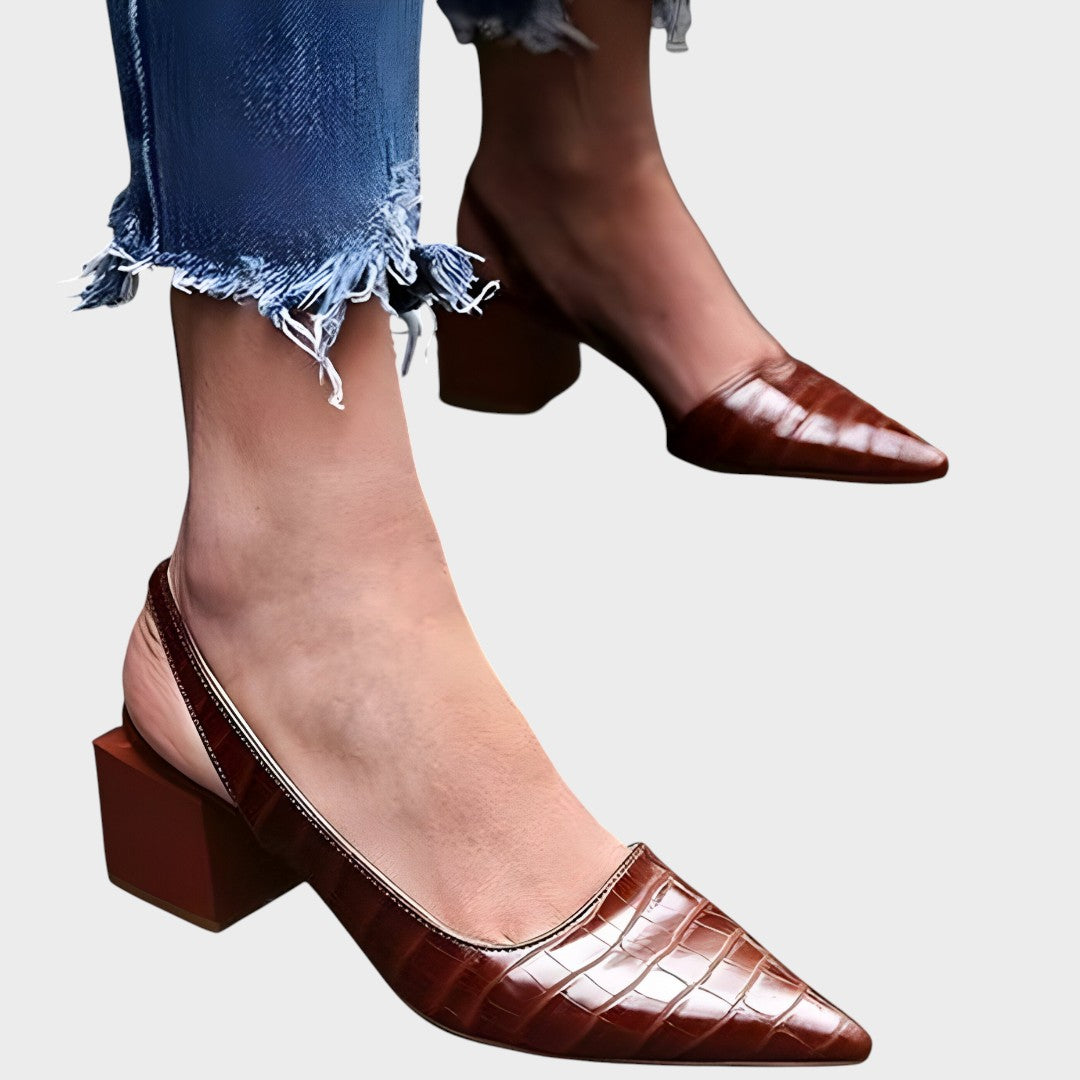 Livia / Tacones Slingback Crocᵛᶜ