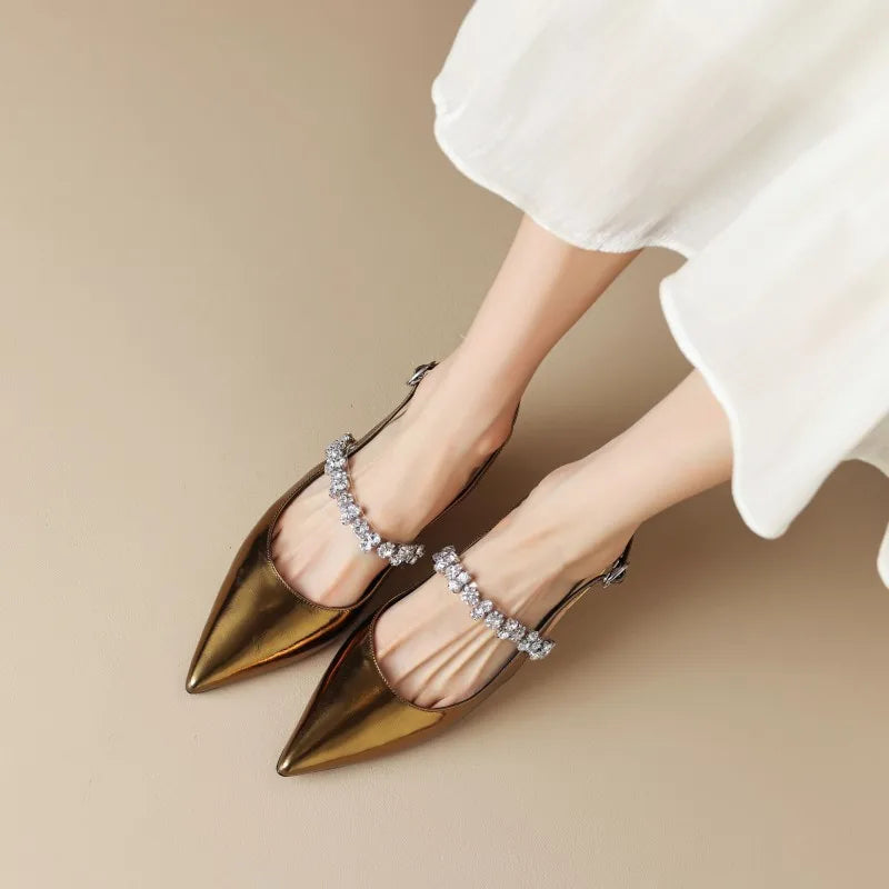 Adriana / Tacones Punta Metalizadaᵛᶜ