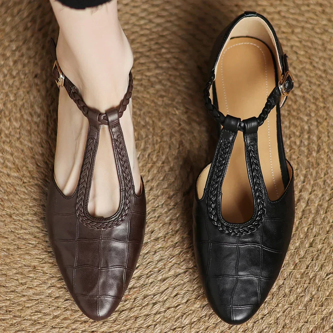 Elisaᵛᶜ / Tacones T-Bar Trenzados