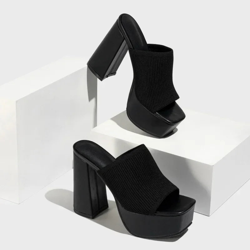 Nuria / Sandalias Knit Plataformaᵛᶜ
