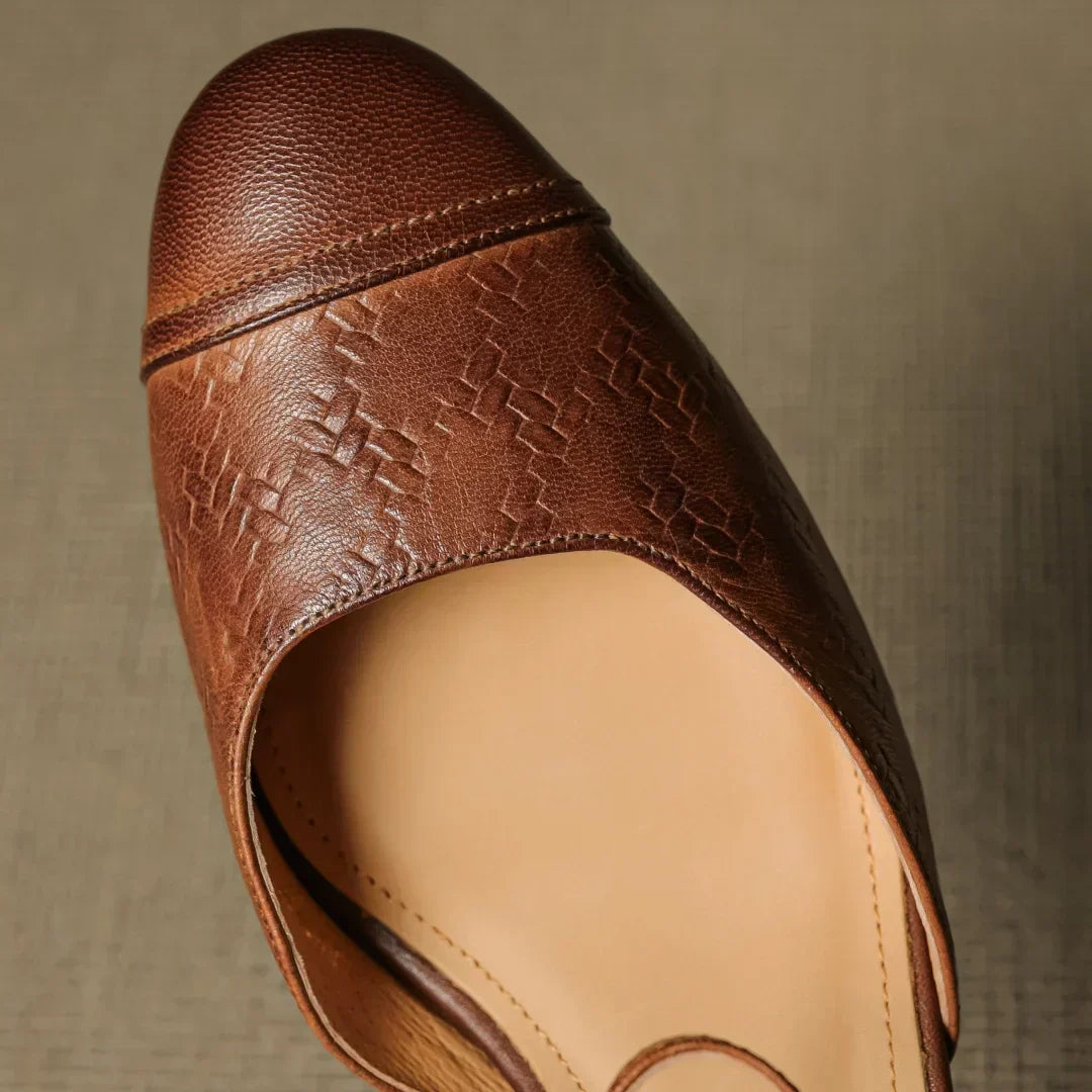 Tacones T-Bar Textura Cueroᵛᶜ