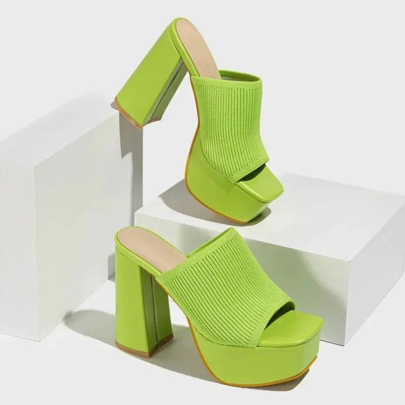 Nuria / Sandalias Knit Plataformaᵛᶜ