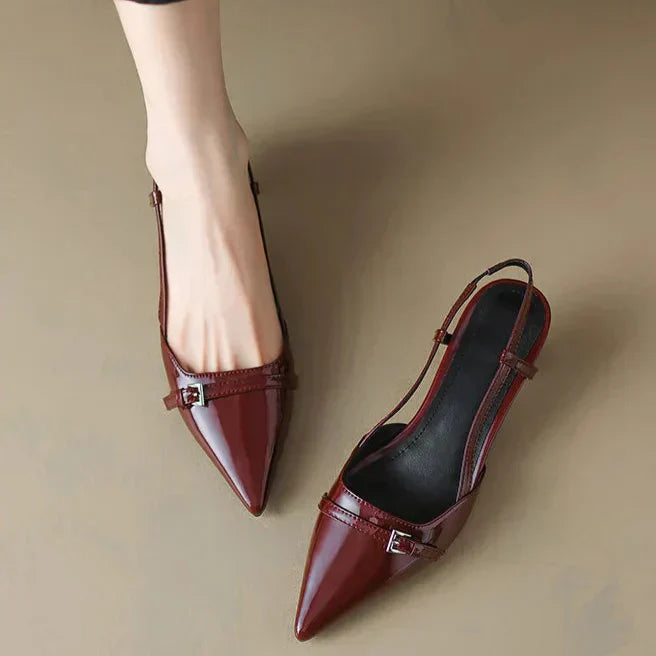 Tacones Slingback Burdeosᵛᶜ