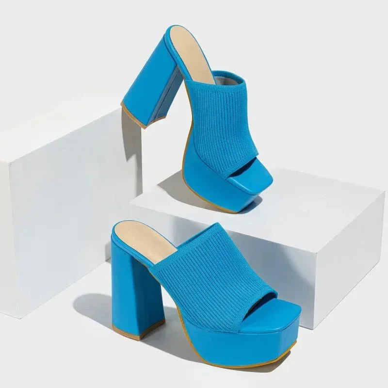 Nuria / Sandalias Knit Plataformaᵛᶜ