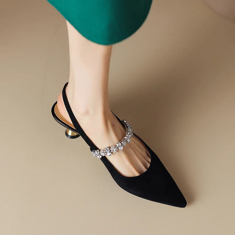 Adriana / Tacones Punta Metalizadaᵛᶜ