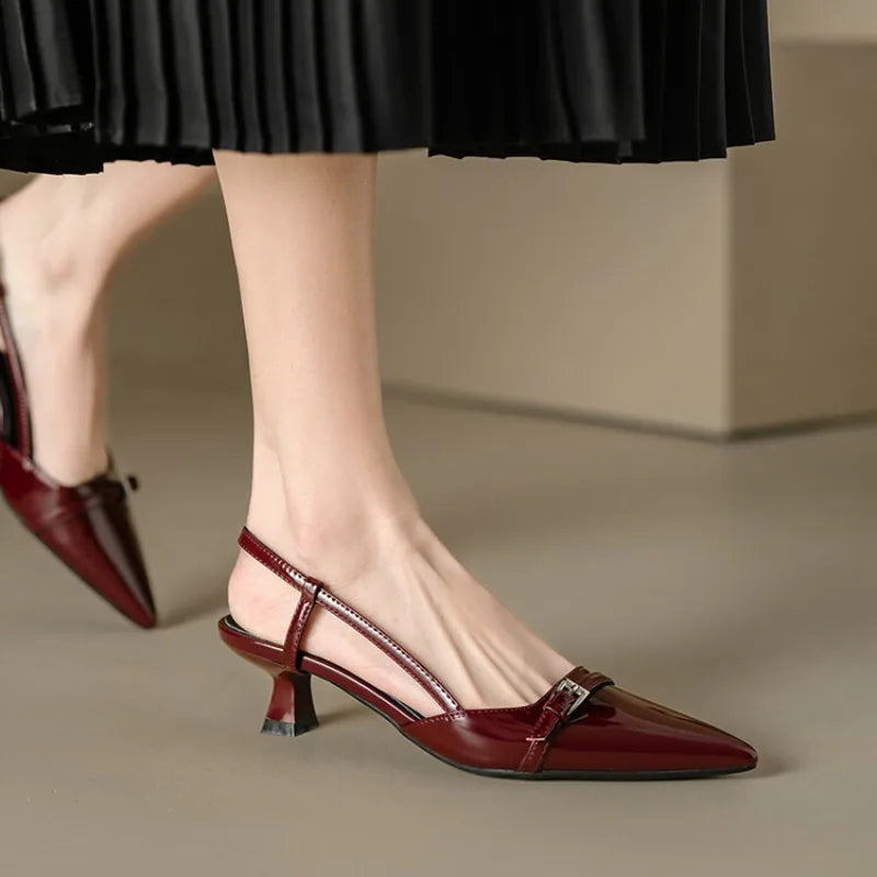 Tacones Slingback Burdeosᵛᶜ
