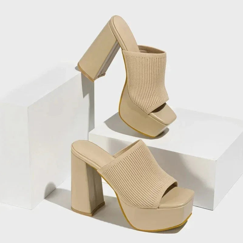 Nuria / Sandalias Knit Plataformaᵛᶜ