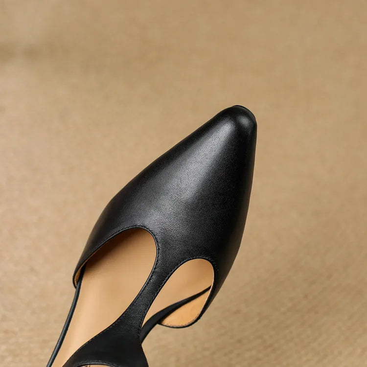 Teresa / Tacones T-Bar Cueroᵛᶜ