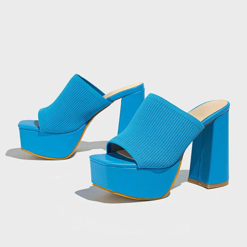 Nuria / Sandalias Knit Plataformaᵛᶜ