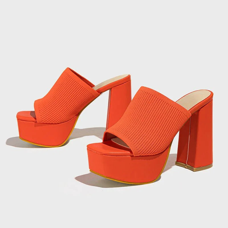 Nuria / Sandalias Knit Plataformaᵛᶜ