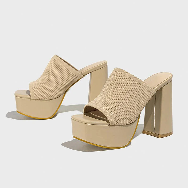 Nuria / Sandalias Knit Plataformaᵛᶜ