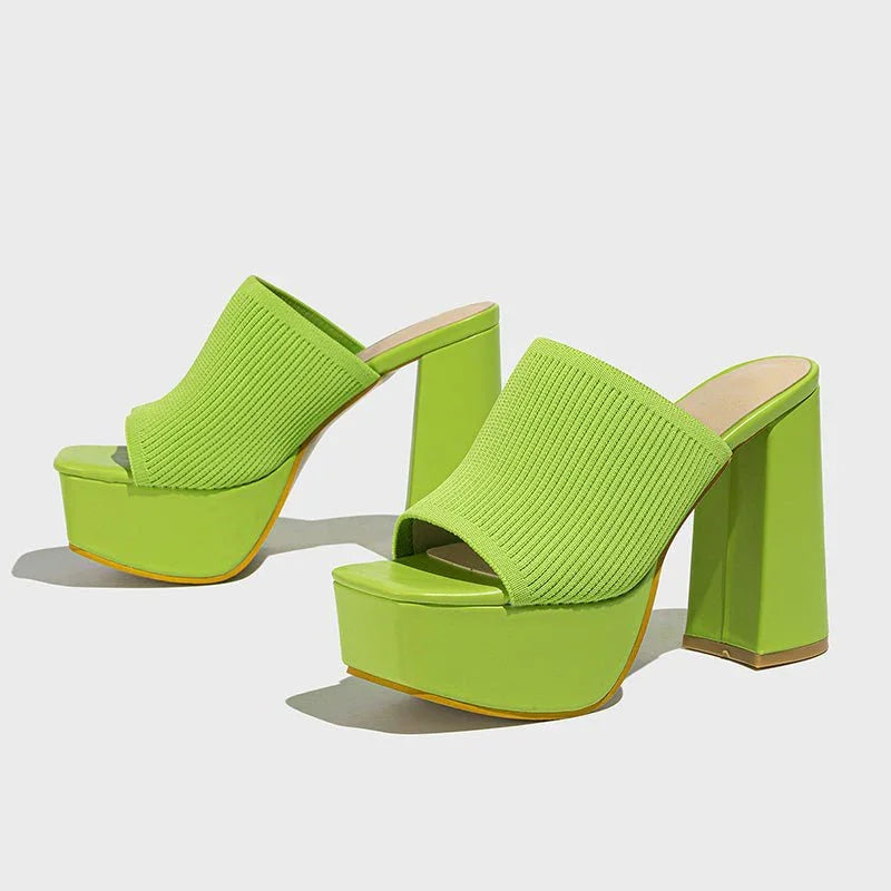 Nuria / Sandalias Knit Plataformaᵛᶜ