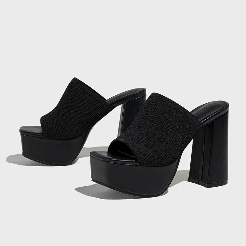 Nuria / Sandalias Knit Plataformaᵛᶜ