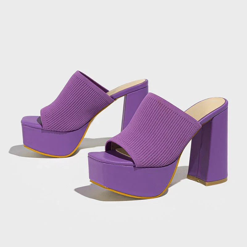 Nuria / Sandalias Knit Plataformaᵛᶜ