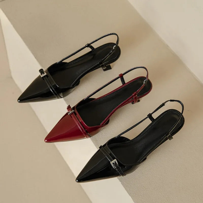 Tacones Slingback Burdeosᵛᶜ