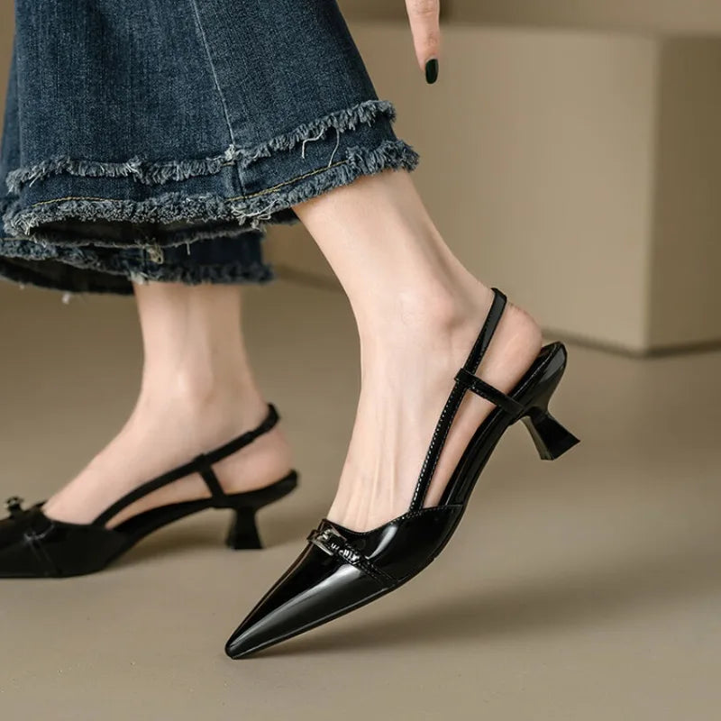Tacones Slingback Burdeosᵛᶜ