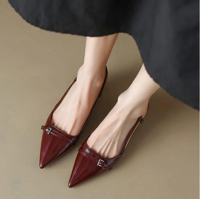 Tacones Slingback Burdeosᵛᶜ