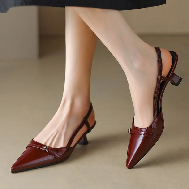 Tacones Slingback Burdeosᵛᶜ