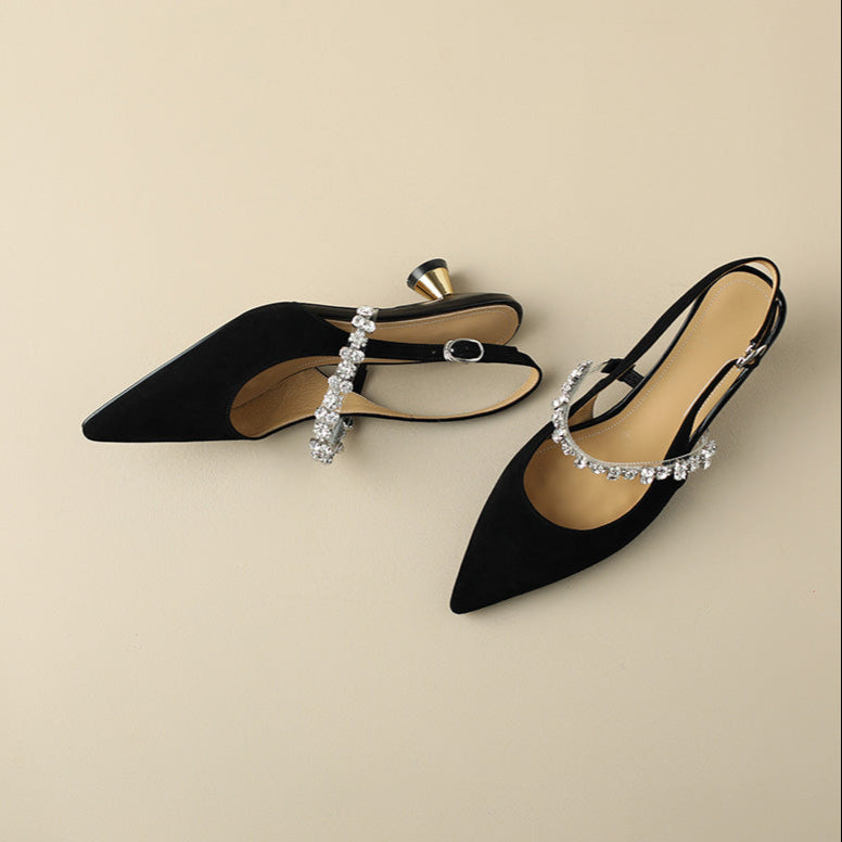 Adriana / Tacones Punta Metalizadaᵛᶜ