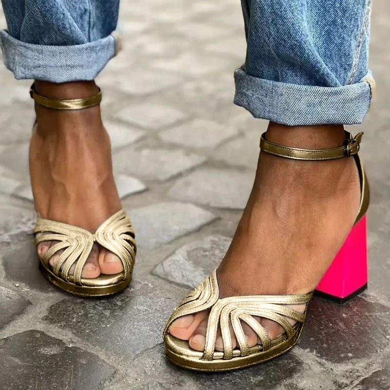 Giuliaᵛᶜ / Sandalias Tacón Contraste