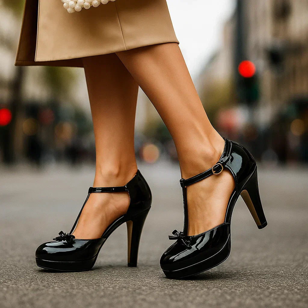 Tacones T-Bar Bicolor Elegantesᵛᶜ