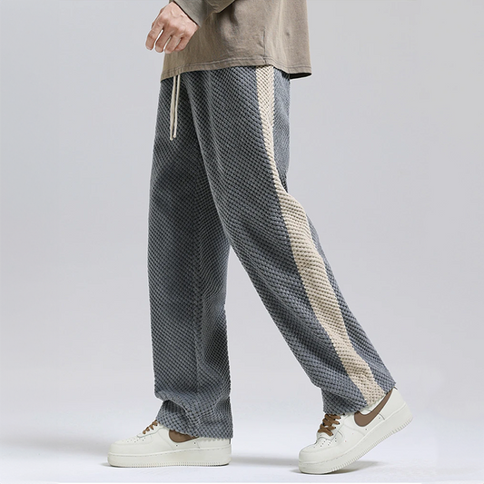 Luis | Pantalones de chándal de cordón con patrón de gofre