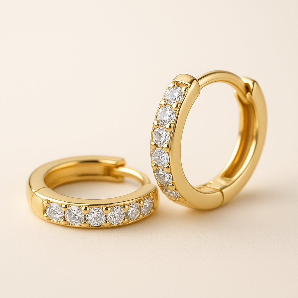 Pendientes de aro Goldie + conjunto de charms