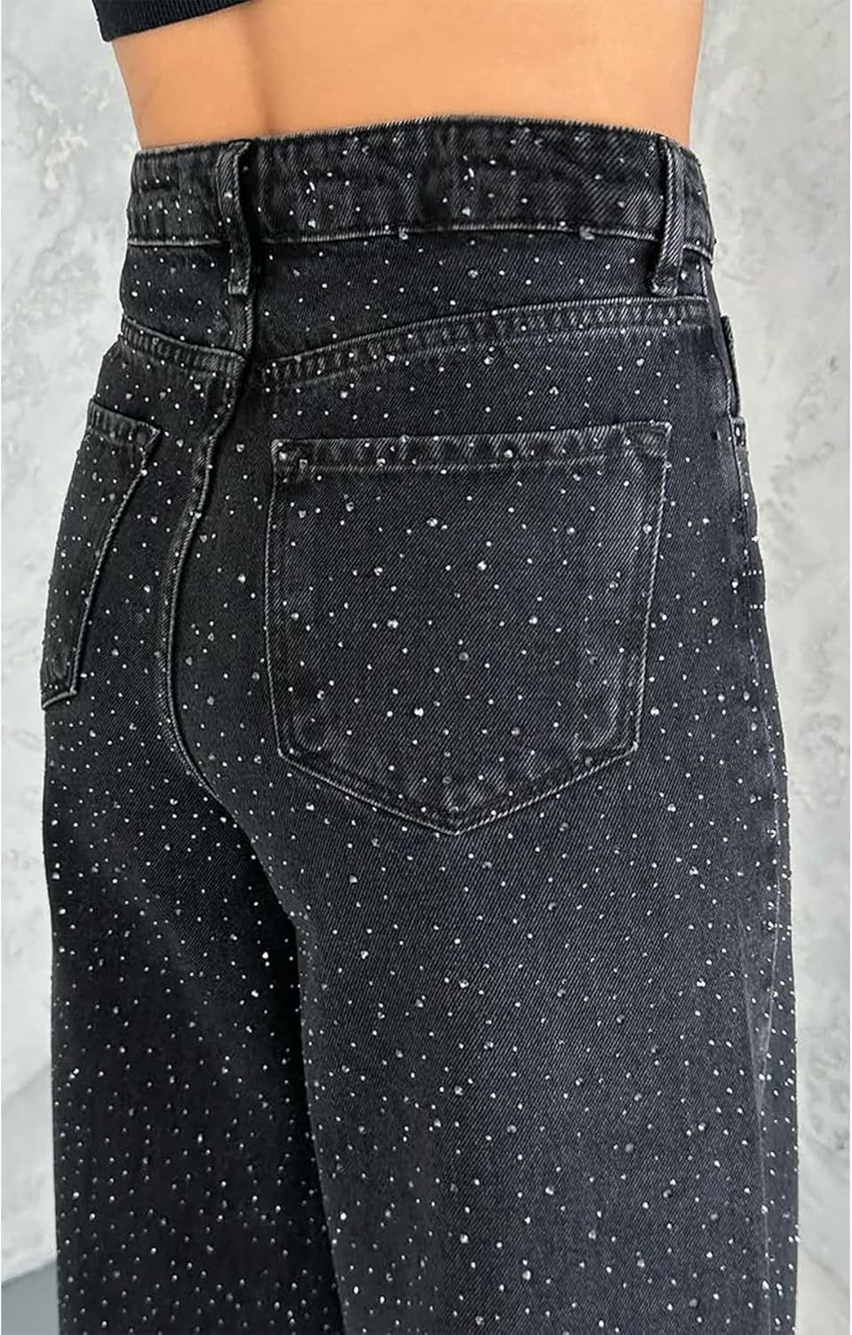 Jeans Wide Strass