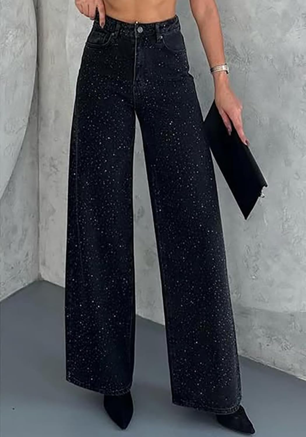 Jeans Wide Strass