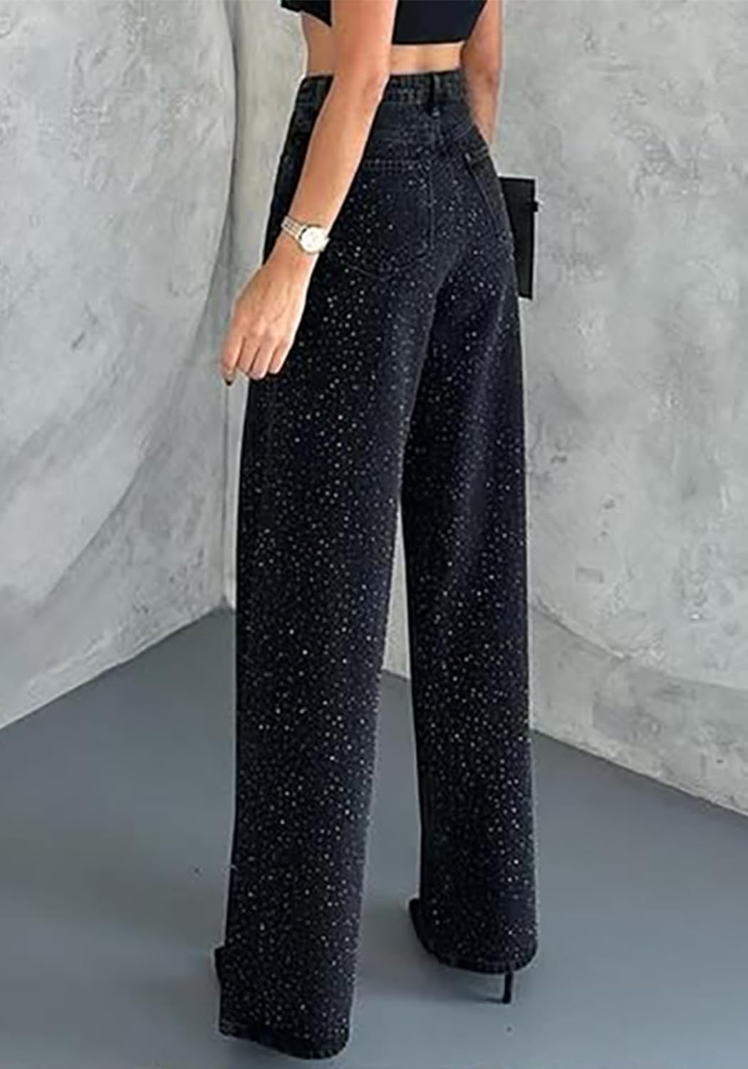 Jeans Wide Strass