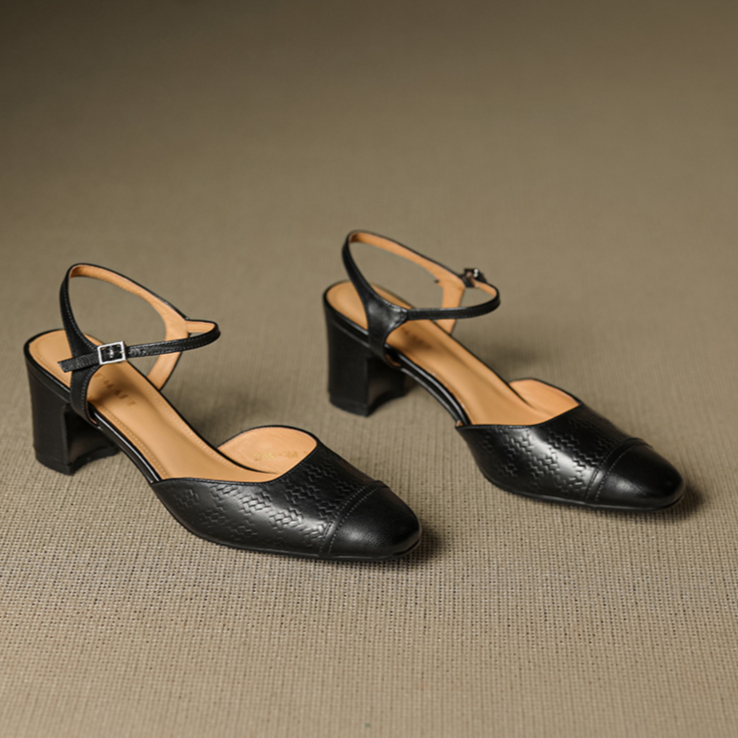 Tacones T-Bar Textura Cueroᵛᶜ