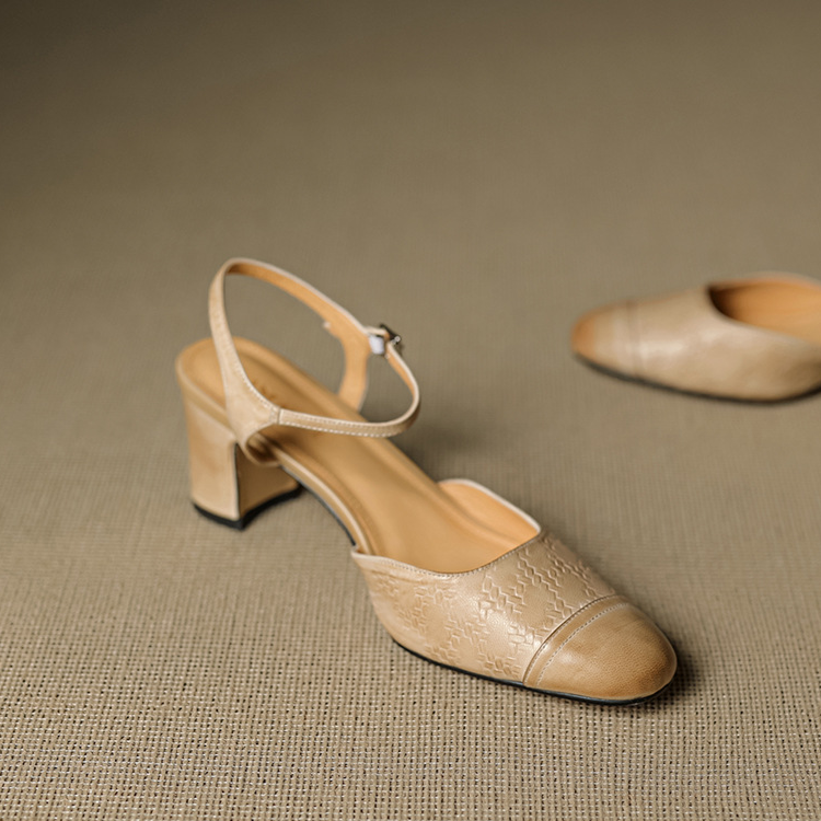 Tacones T-Bar Textura Cueroᵛᶜ